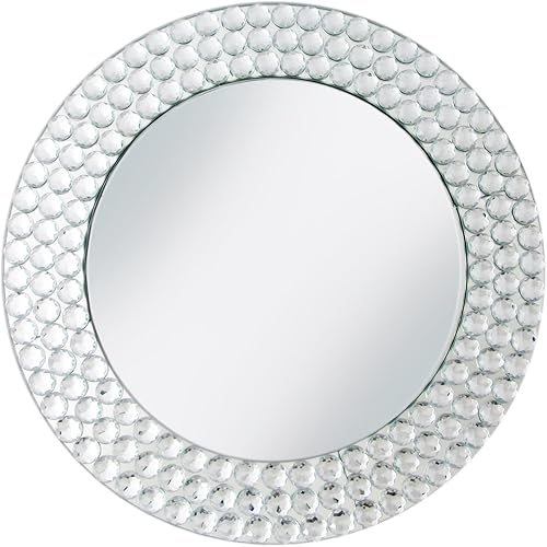 Charge it by Jay - Plato de carga de vidrio de espejo de 13 pulgadas, placa decorativa de servicio de melamina para el hogar, perfecto para eventos