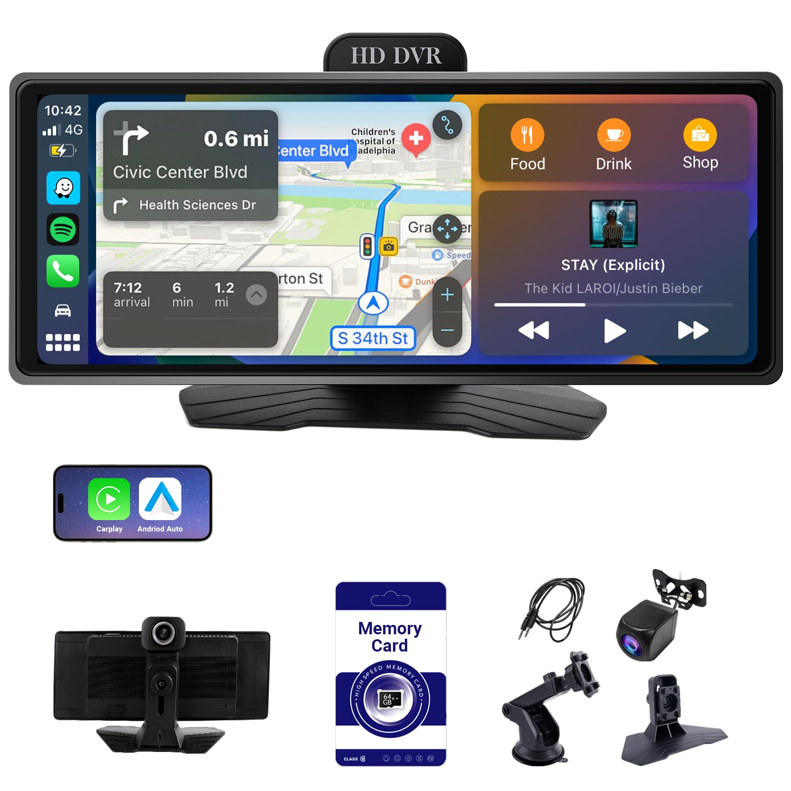 schermo auto wireless 10,26