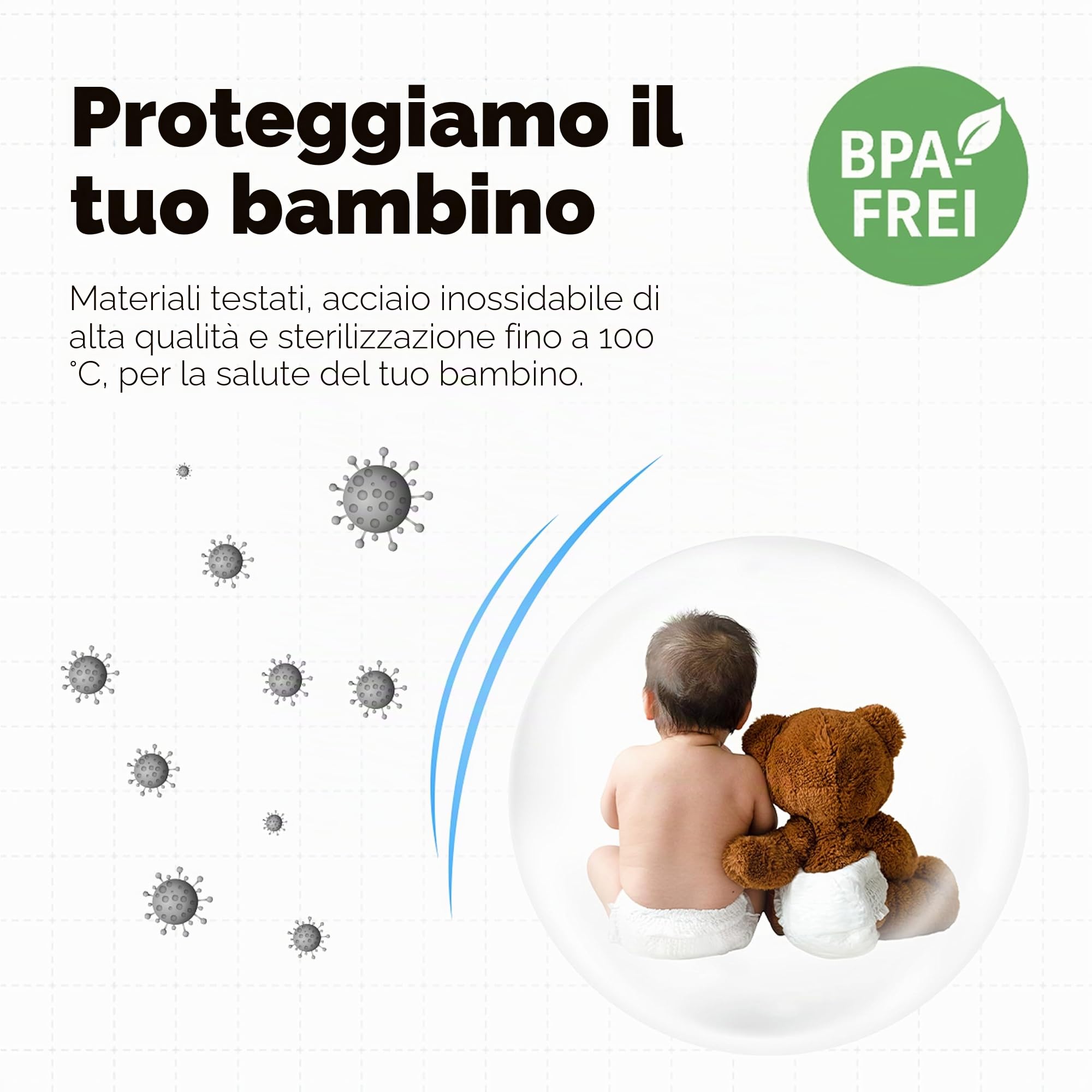 BEBELUX BebeWarm V2 - Set scaldabiberon Lux Mommy Kit | Temperatura perfetta in due minuti, fino a 500 ml, batteria, USB-C, set di accessori, beige