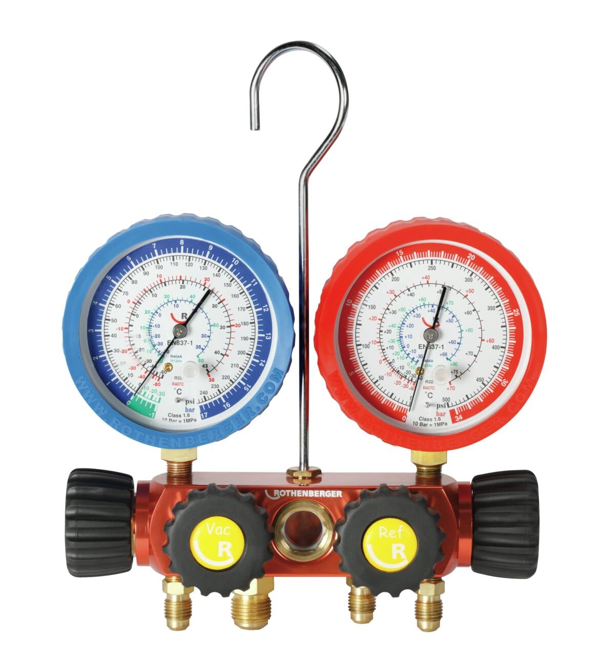 ROTHENBERGER Monteurhilfe-Set 4-Wege II Plus, R410A | 170608 | Kälte- und Klimaanlage, Wärmepumpe, Monteurhilfe-Set