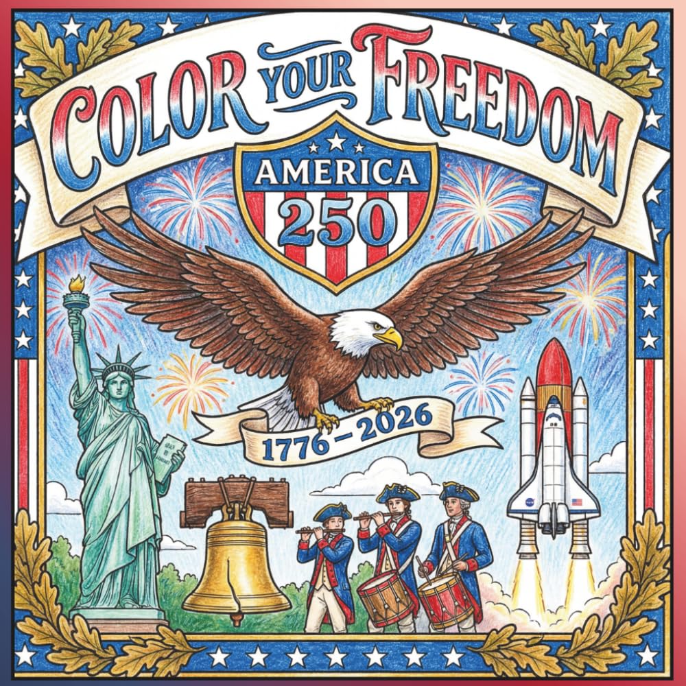 Color Your Freedom: America 250: 250 Years of Red, White & Blue – A Patriotic Coloring Adventure