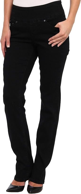 pull on stretch straight leg jeans