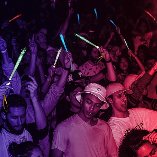 Miniatura 6 de M.best 72 varillas luminosas para fiestas, 3 modos de luz LED intermitente colorida para recuerdos de fiesta