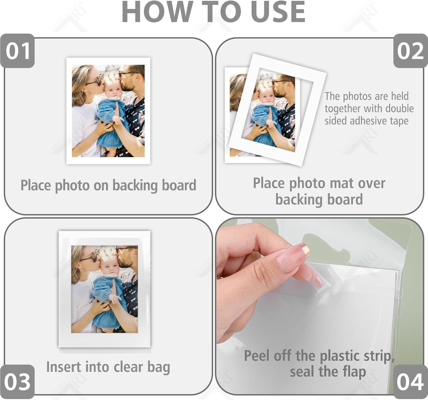 Golden State Art, Pack of 10, 11x14 White Picture Mat Full Set - Fit 8.5x11 Photo/Certificate - High Premier Acid Free Bevel Pre-Cut White Core Mattes - Includes 10 Backing Backer Board & Clear Bags