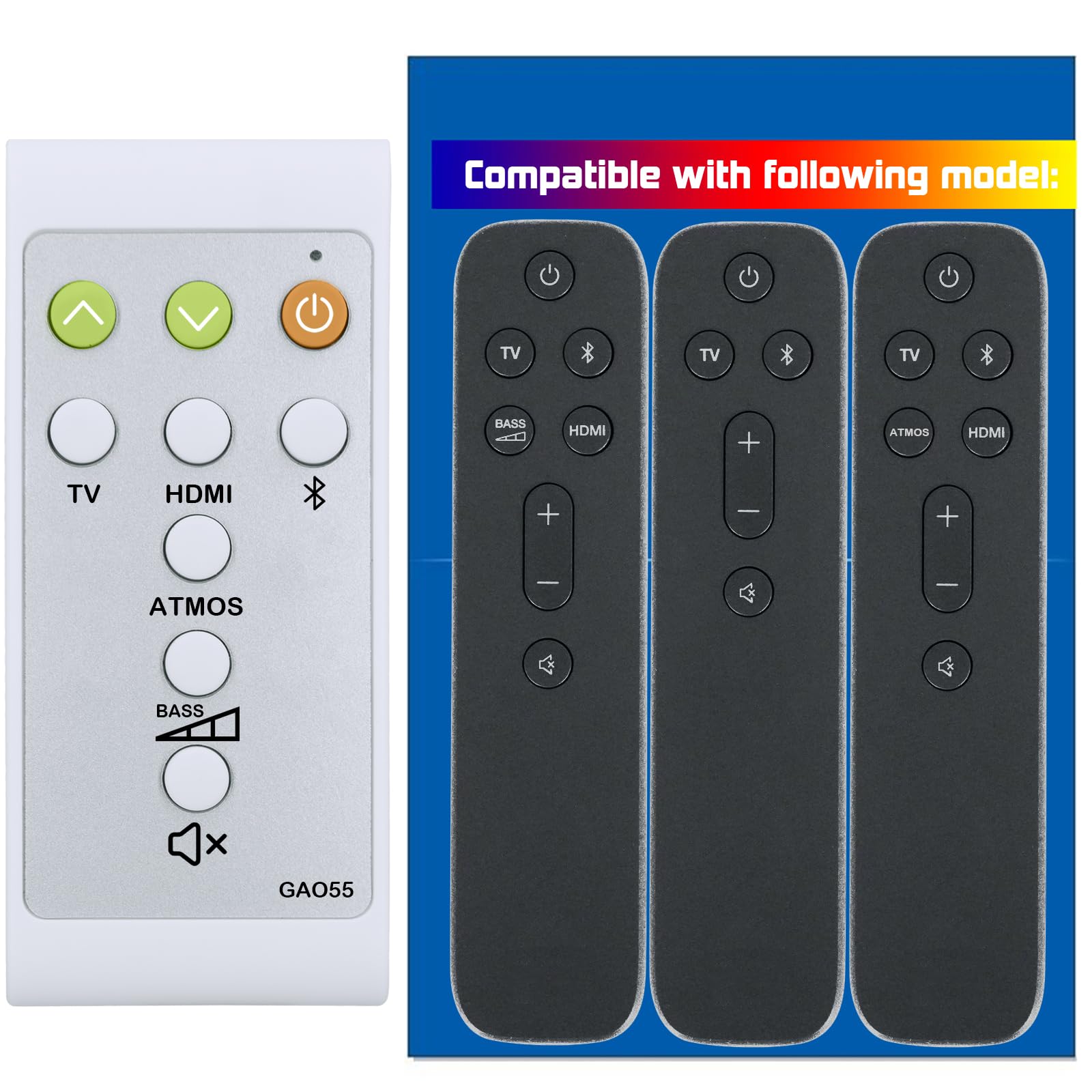 Replacement Remote Control for JBL Soundbar BAR 5.1 Surround 5.1 channeI