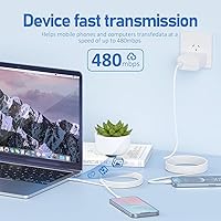 Vista 7 de Cable USB C a Lightning [certificado Apple MFi] – Paquete de 5 cables tipo C a Lightning de 6 pies de carga rápida para iPhone 14 13 12 11 Pro Max