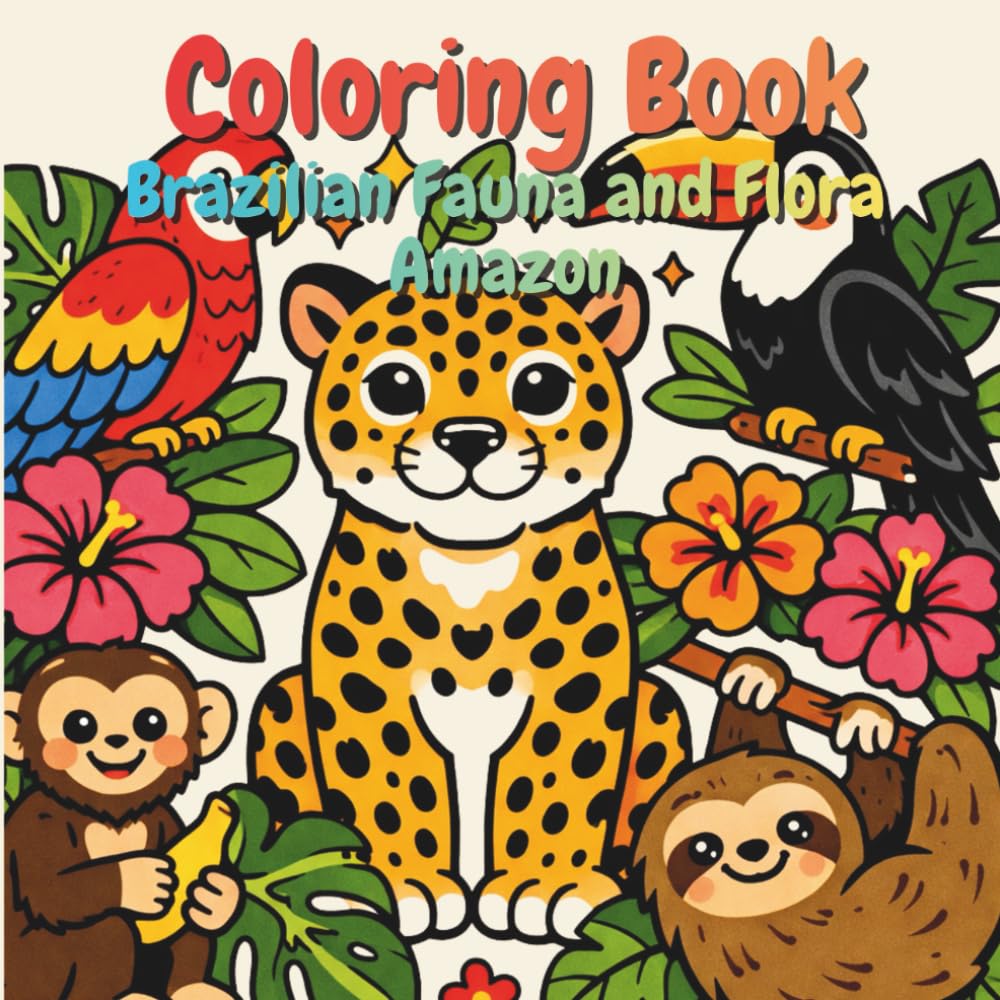 Coloring Book Brazilian Fauna and Flora: Amazon