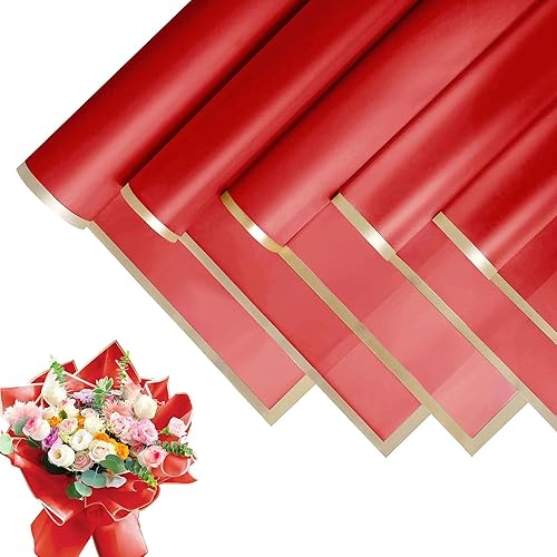 JOYIT 20 hojas de papel de regalo de flores, papel de regalo de ramo de flores para embalaje de manualidades, papel de flores impermeable para