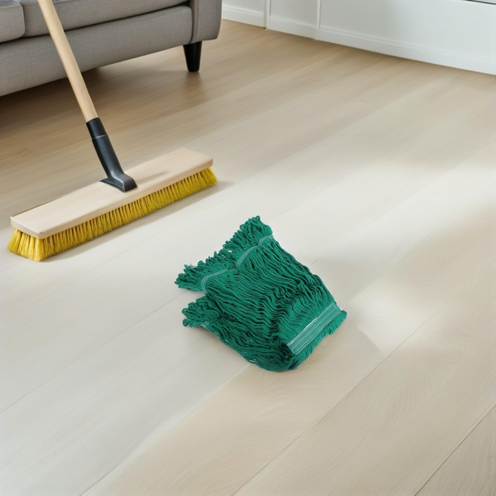 2 Piezas Cabezal de Fregona de Algodón Recambio Resistente y Lavable Absorbente y Duradero para Limpieza Industrial y Suelos