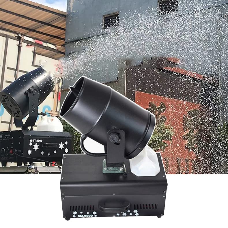 Máquina de nieve para escenario, 2000 W, con tanque de 5 L y control remoto, efecto de ventisca invernal para Navidad, bodas y fiestas miniatura 1