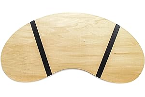 Space-Saving 32 Inch Curved Shape Light Wood Lap Desk for Keyboard and Mouse