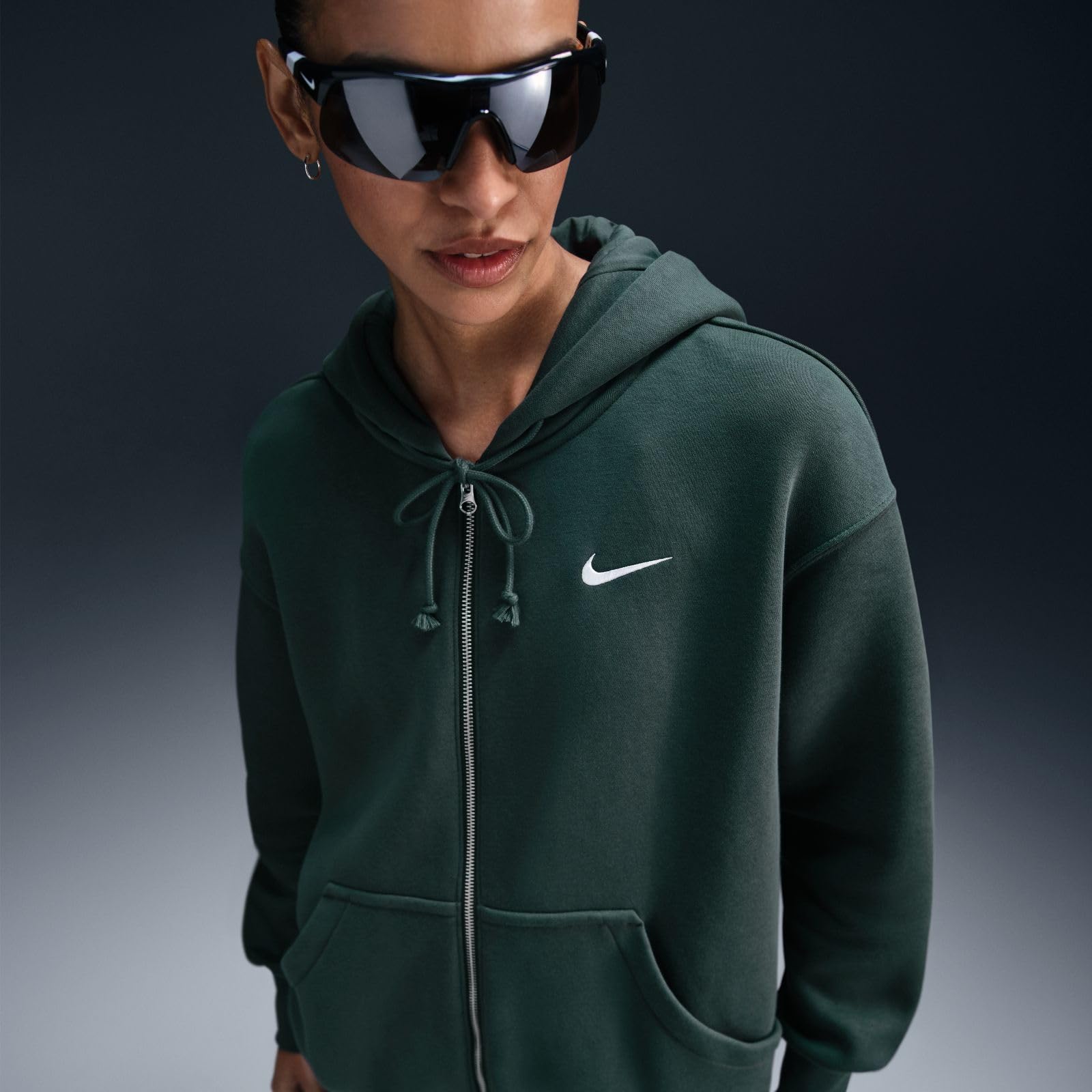 Nike Damen Nike Sportswear Phoenix Fleece Oversize-Damen-Hoodie mit Durchgehendem Reißverschluss Hooded Full Zip Ls Top