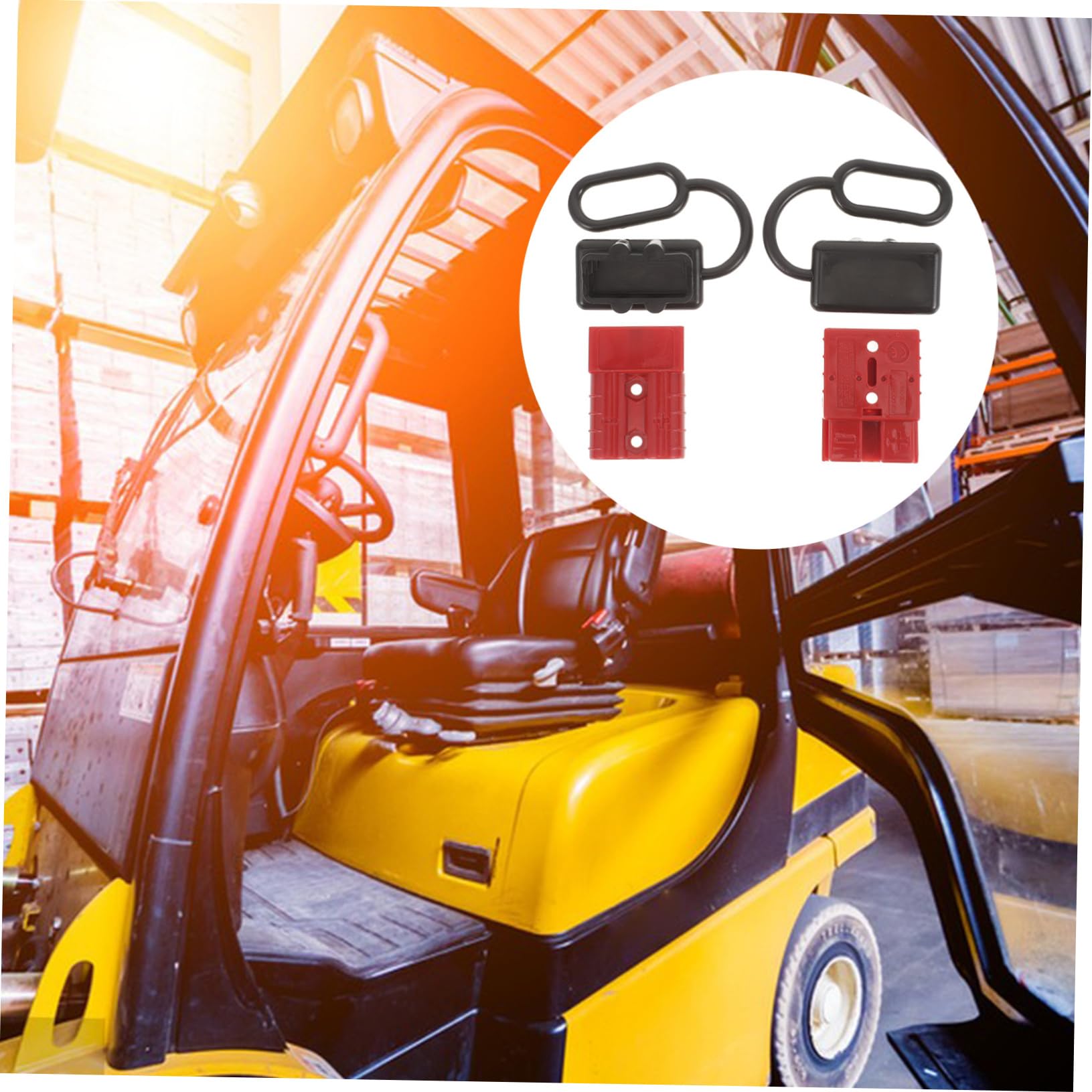 Connettore di Potenza a Due Poli Rosso A0190 per Moduli di Alimentazione e Verricelli, con Rivestimento in Rame e Argento, Protezione Ul94 V-0, Connessione Rapida e Sicura