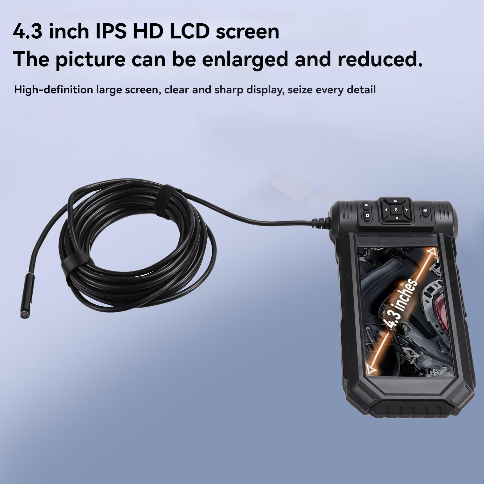 Endoskopowa kamera inspekcyjna z ekranem IPS 5 potrójny obiektyw kamera kontrolna ze światłem Kamera drenażowa HD 1080P z kartą 32G