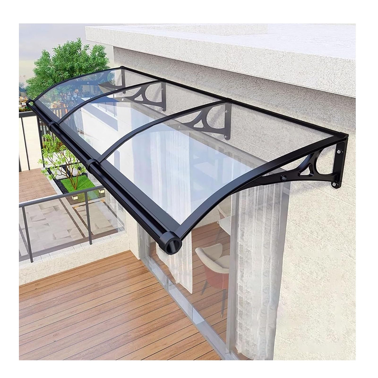 Toldo para patio que evita filtraciones de lluvia en puertas y ventanas exteriores