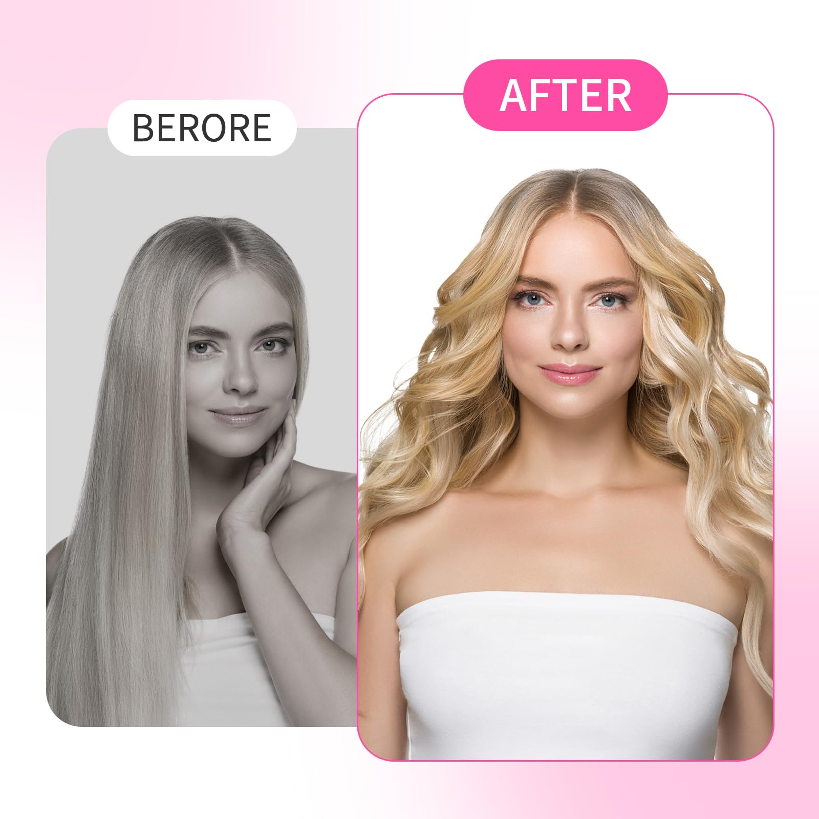 24 rodillos de esponja de espuma para el cabello, rizadores de pelo suaves para dormir para peinar el cabello (2 pulgadas, rosa)