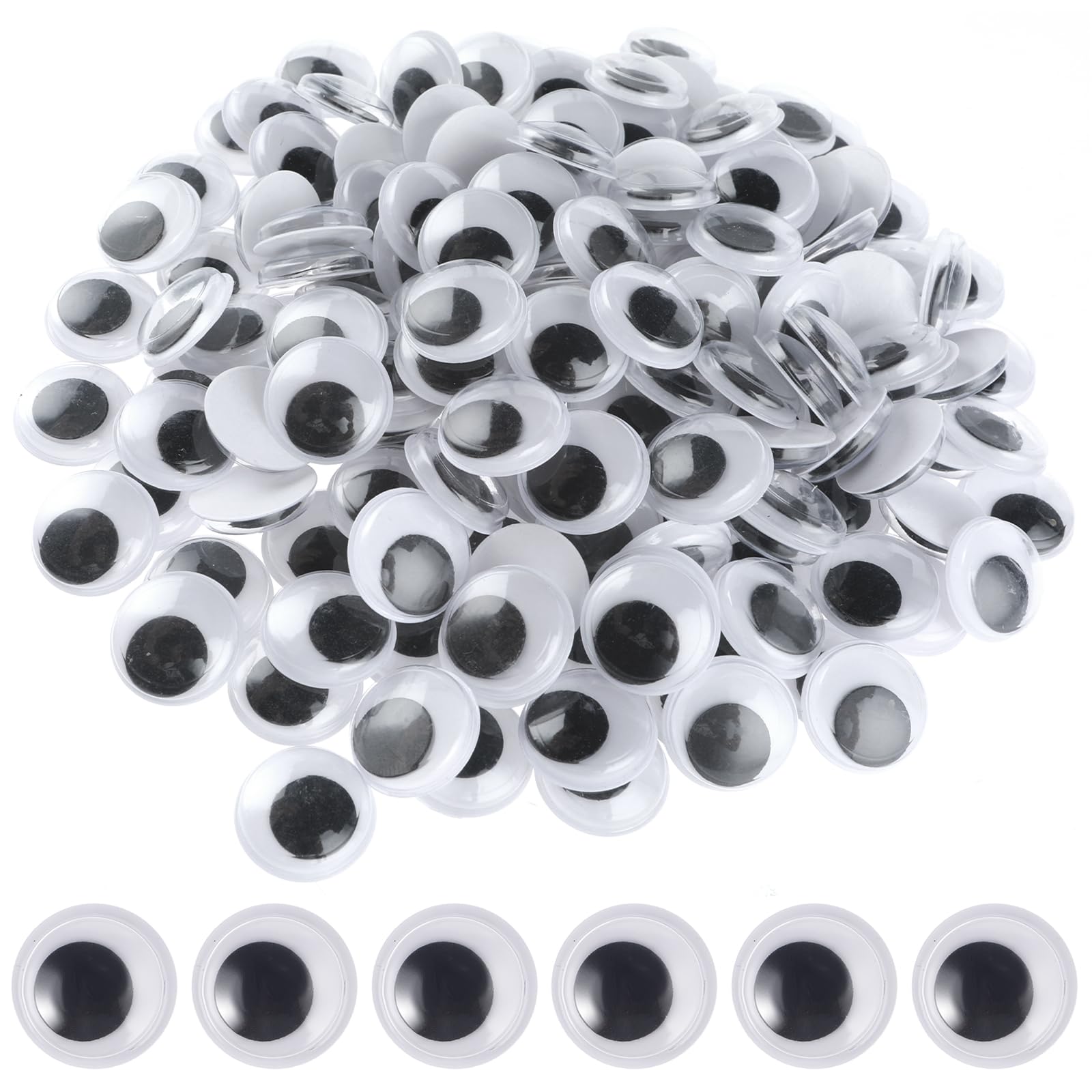 200 Pcs Googly Eyes for Crafting Self Adhesive Wiggle Eyes 20mm Large Googly Eye Stickers Fake Stick on Eye for Crafts DIY Decoration