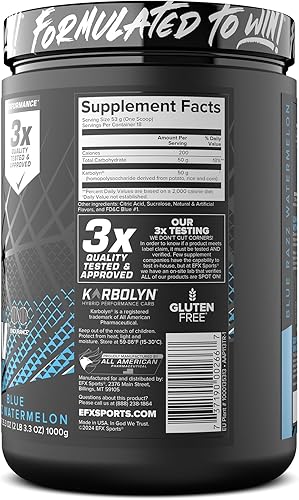 Miniatura 9 de EFX Sports Karbolyn Fuel  Suplemento de carbohidratos en polvo previo intra después del entrenamiento  Carga de carbohidratos energiza mejora y