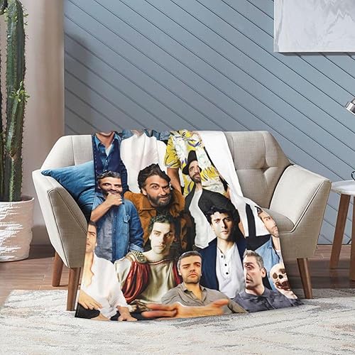 Miniatura 4 de Manta Oscar Isaac suave y cómoda de lana para sofá, oficina, coche, camping, yoga, viajes, decoración del hogar, acogedora manta de playa de felpa