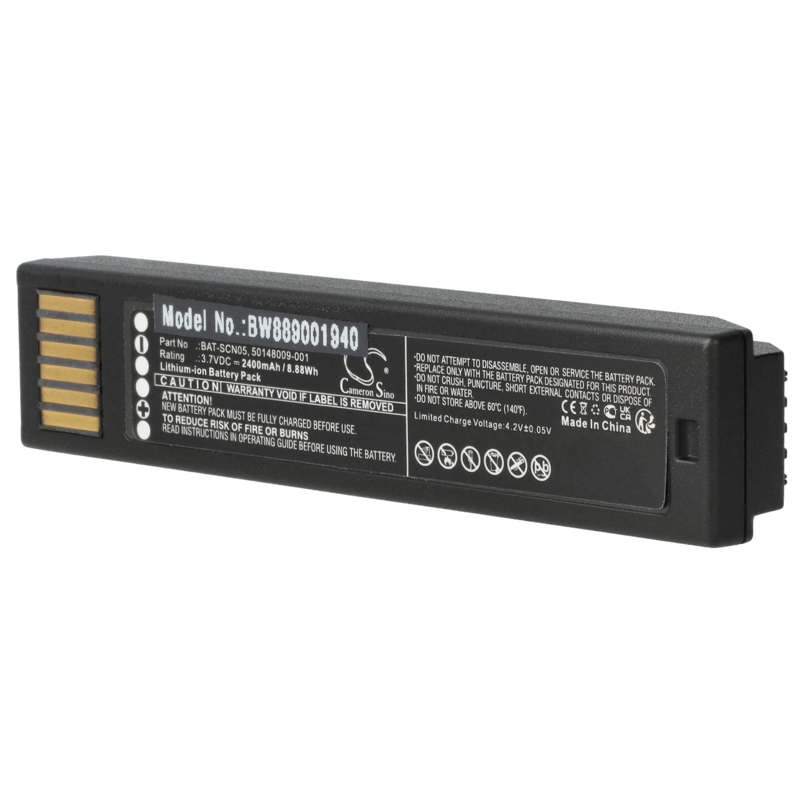 vhbw Akku Ersatz für Honeywell 50148009-001 | BAT-SCN05 für Barcodescanner POS (2400 mAh, 3,7 V, Li-Ion)