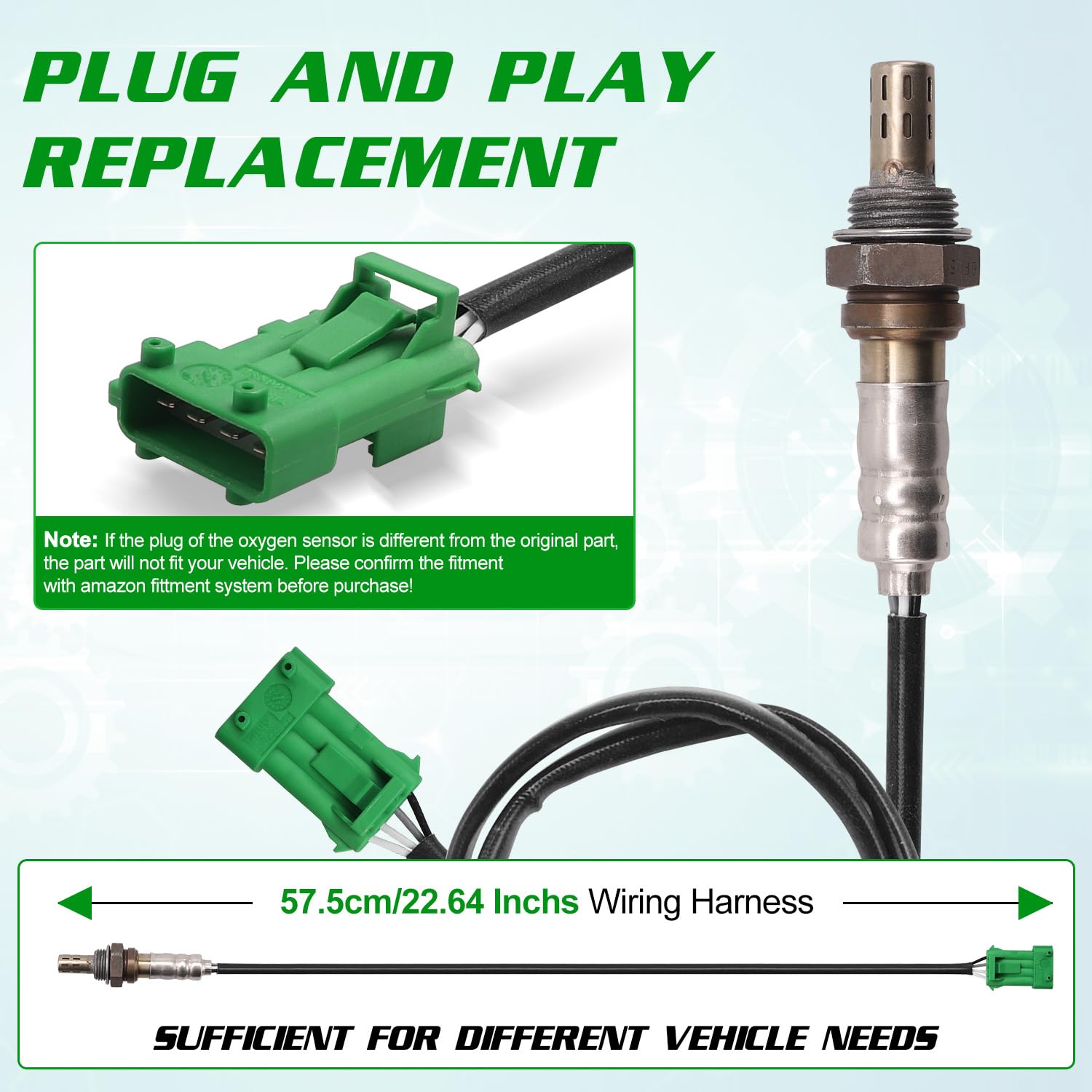 DZG Sonda lambda a monte 9657632980 OZA608-U2 1618RO Compatibile con Citroën Berlingo C2 C3 C4 C5 C6 NEMO SAXO XSARA/Peugeot 1007 106 206 207 306 307 406 407 607 BIPPER PARTNER, ecc.