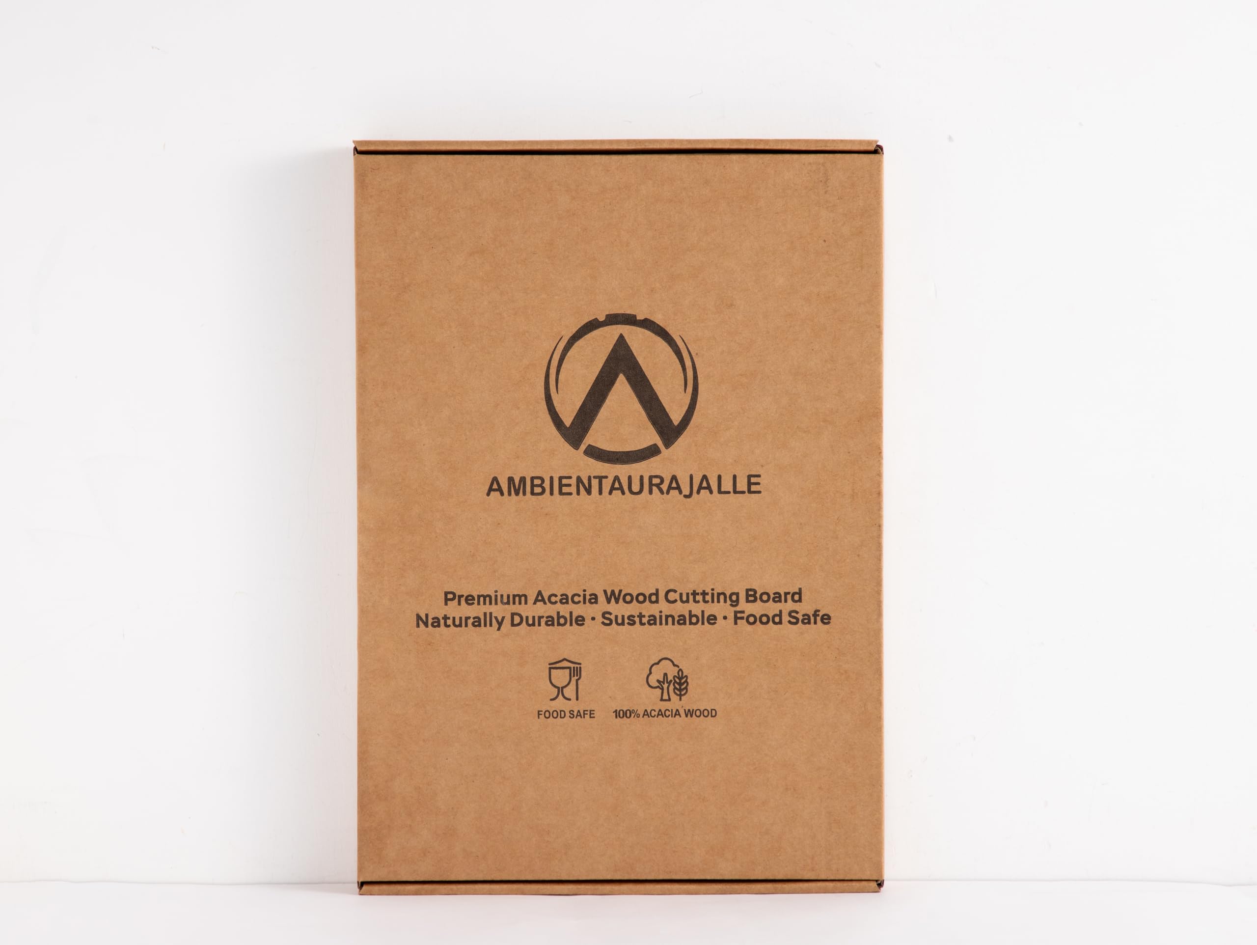 Tagliere di alta qualità in legno di acacia, 35 x 25 x 2 cm, tagliere da cucina in legno massiccio con scanalatura per succo, non danneggia i coltelli, adatto per alimenti