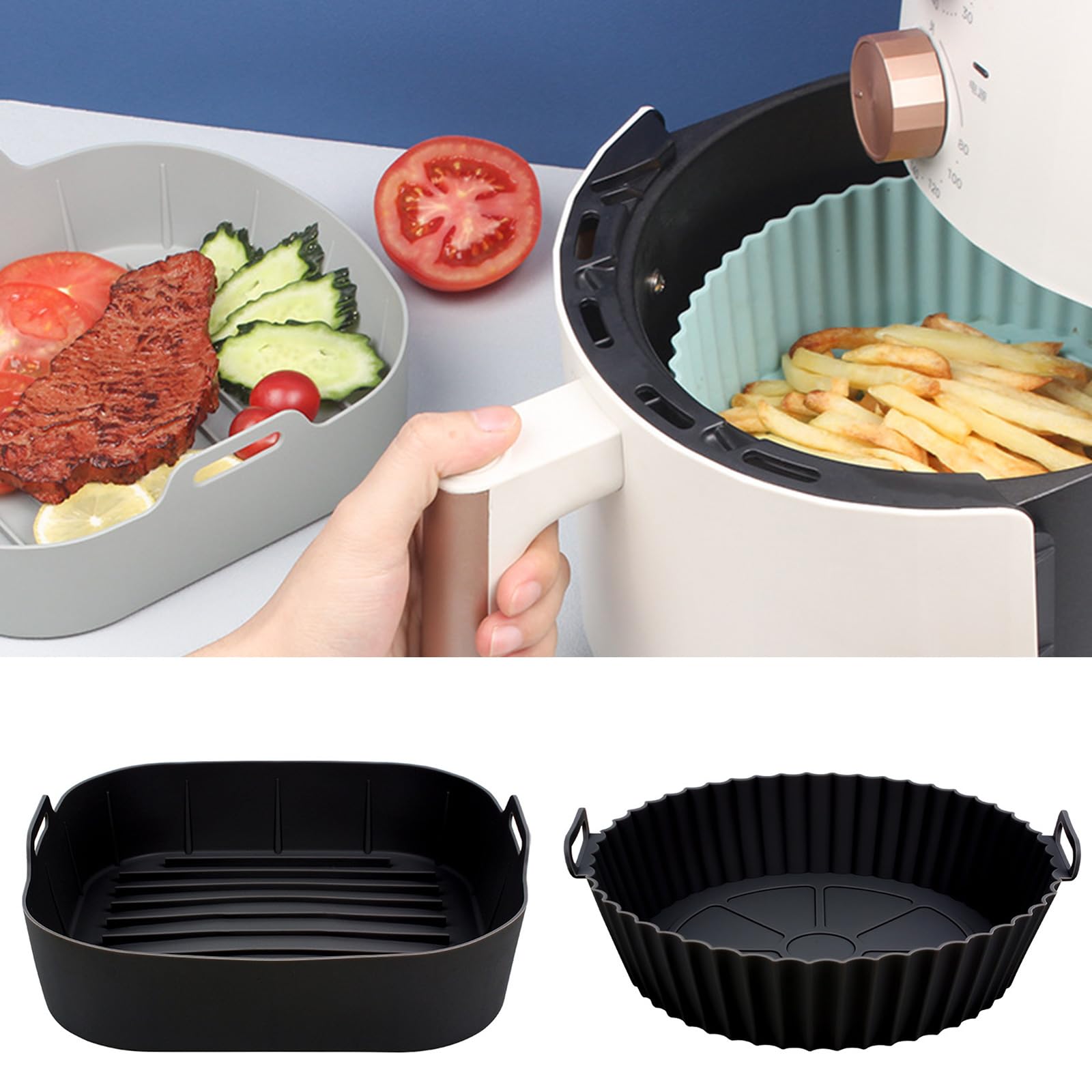 3-in-1 Compact Air Fryer – 4-Quart Countertop Cooker with Air Fry, Roast & Reheat Functions for Quick Meals