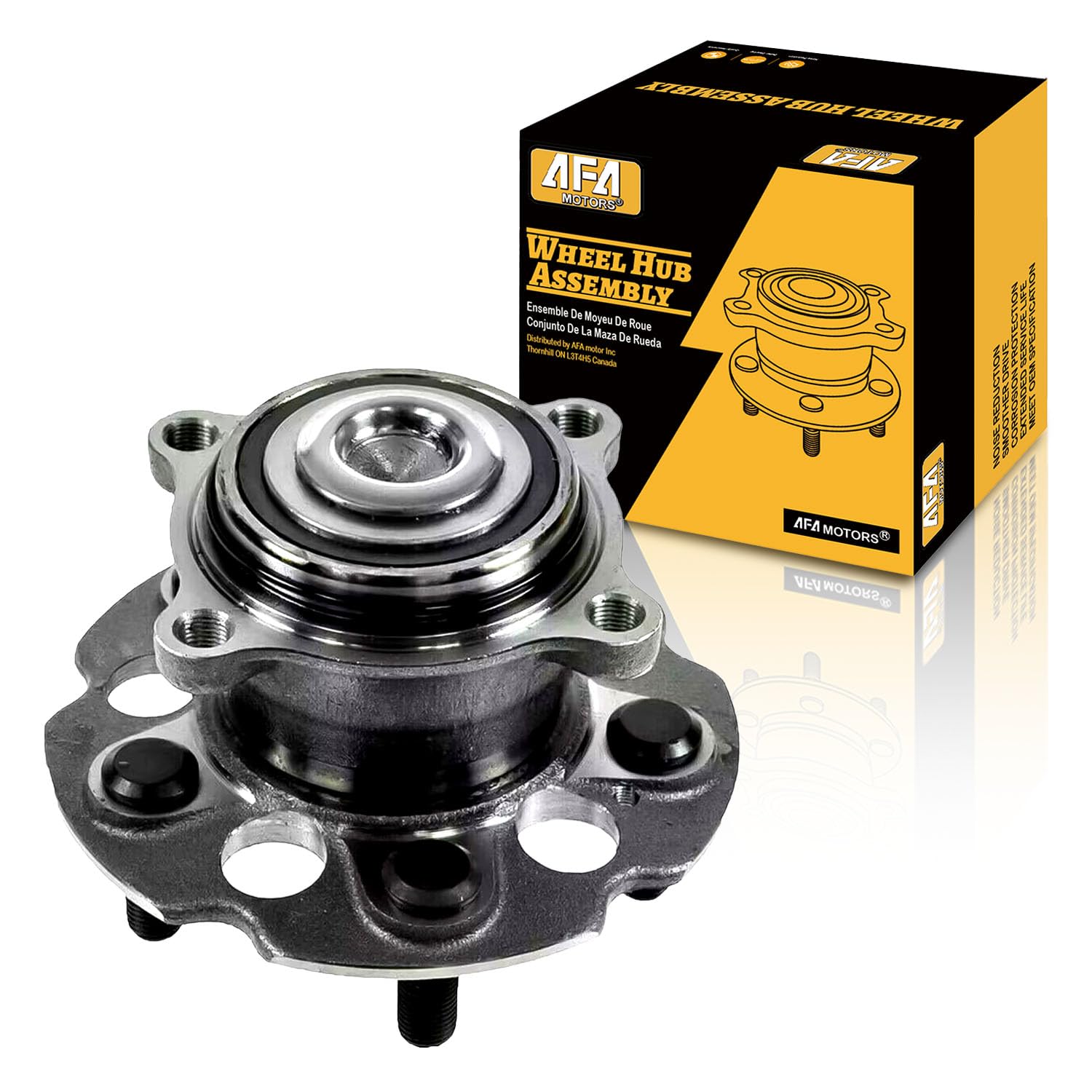 Afa Motors Rear Wheel Bearing and Hub Assembly Compatible with 2005-2010 Honda Odyssey Hub Bearing Assembly 5 Lug 512320