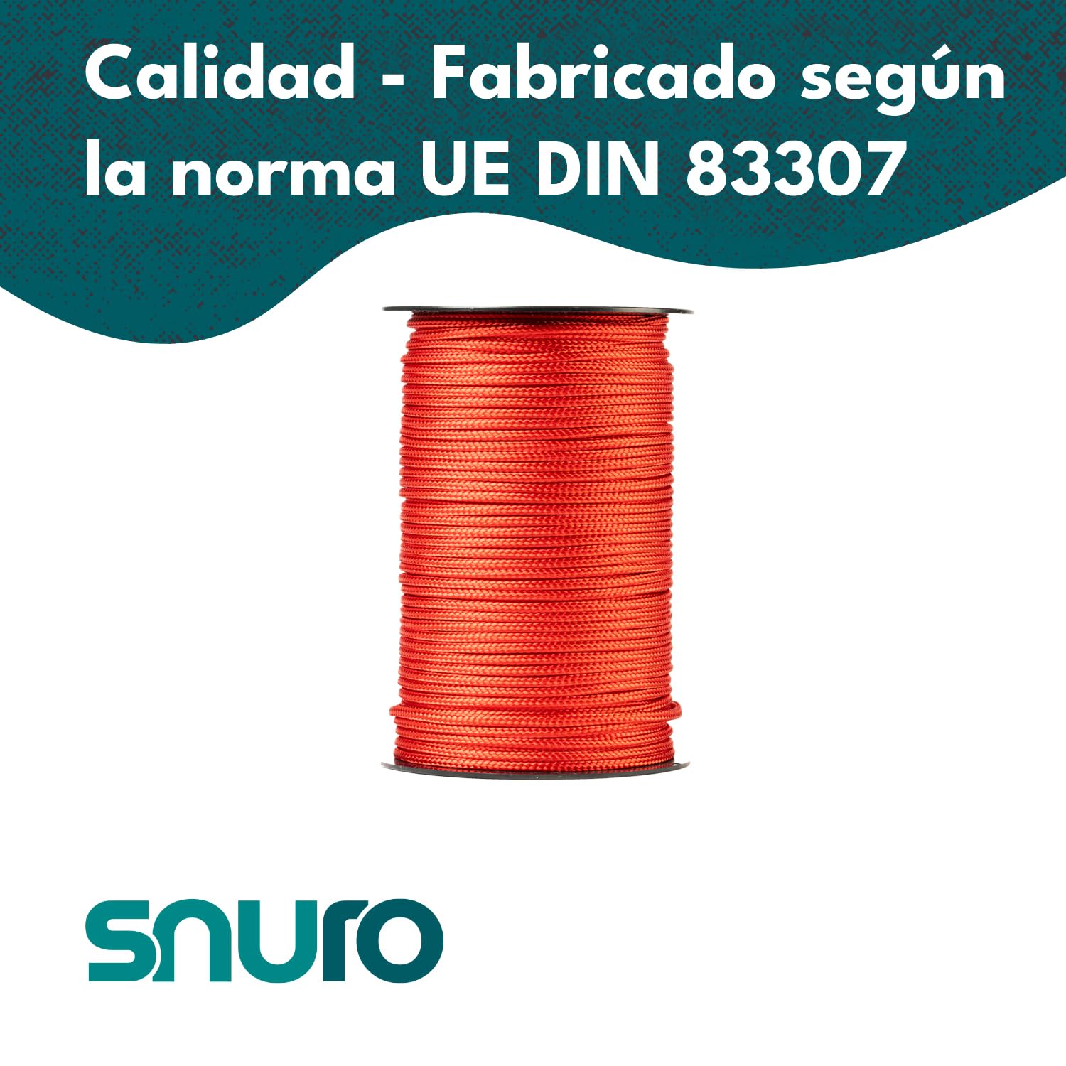 Cuerda de poliéster (3 mm, 100 m, rojo) - Poliéster trenzado - Sólido, resistente a la intemperie y versátil - Carga de rotura 153 kg