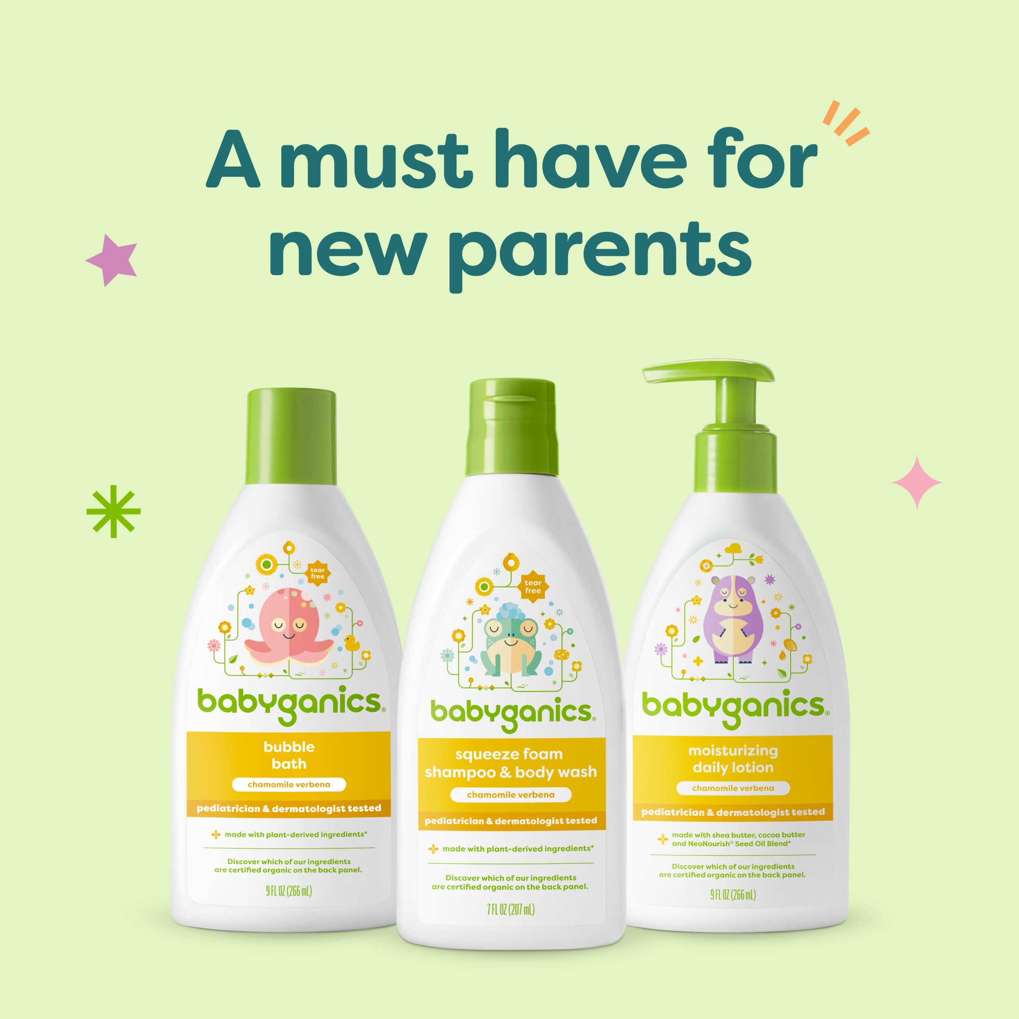Amazon.com: Babyganics Bath Time Giftset, Bubble Bath, Squeeze