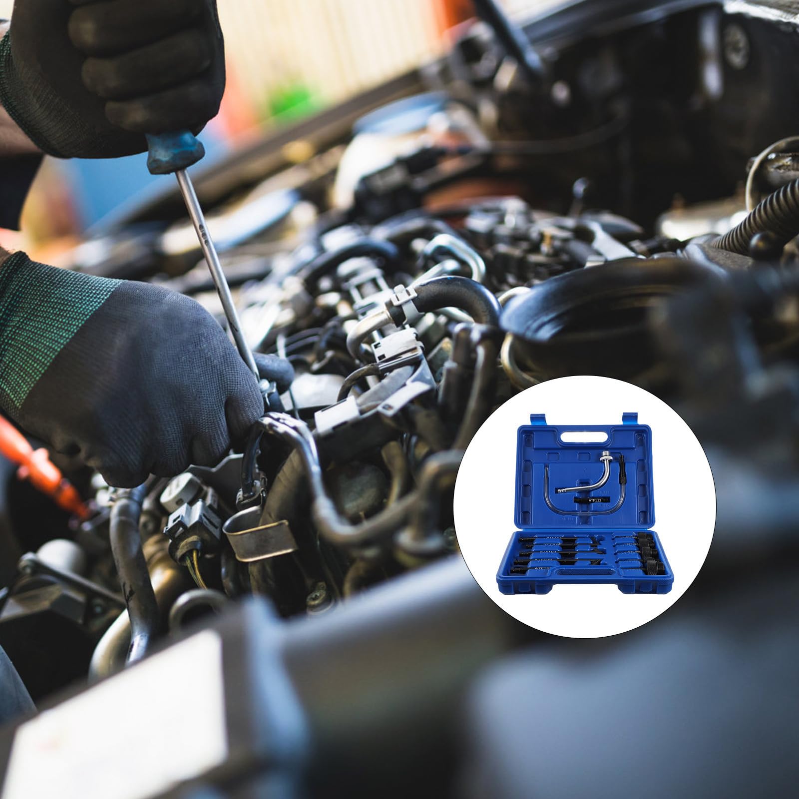 1ensemble Adaptateur Remplissage Transmission Métallique Kit pour Boîte Automatique Atf Compatible Plupart des Véhicules