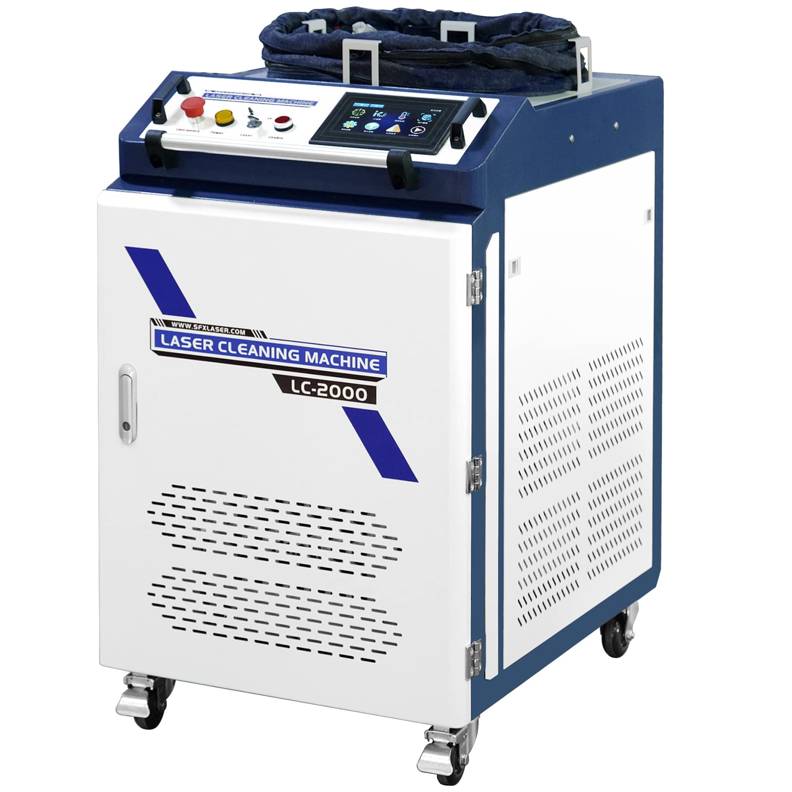 XINCHENG PRECISION 220V 2000W Laser Rust Removal Laser Cleaner Machine Continuous Portable Handheld MAX CW Fiber Laser Cleaning Machine with Water Chiller by AIR