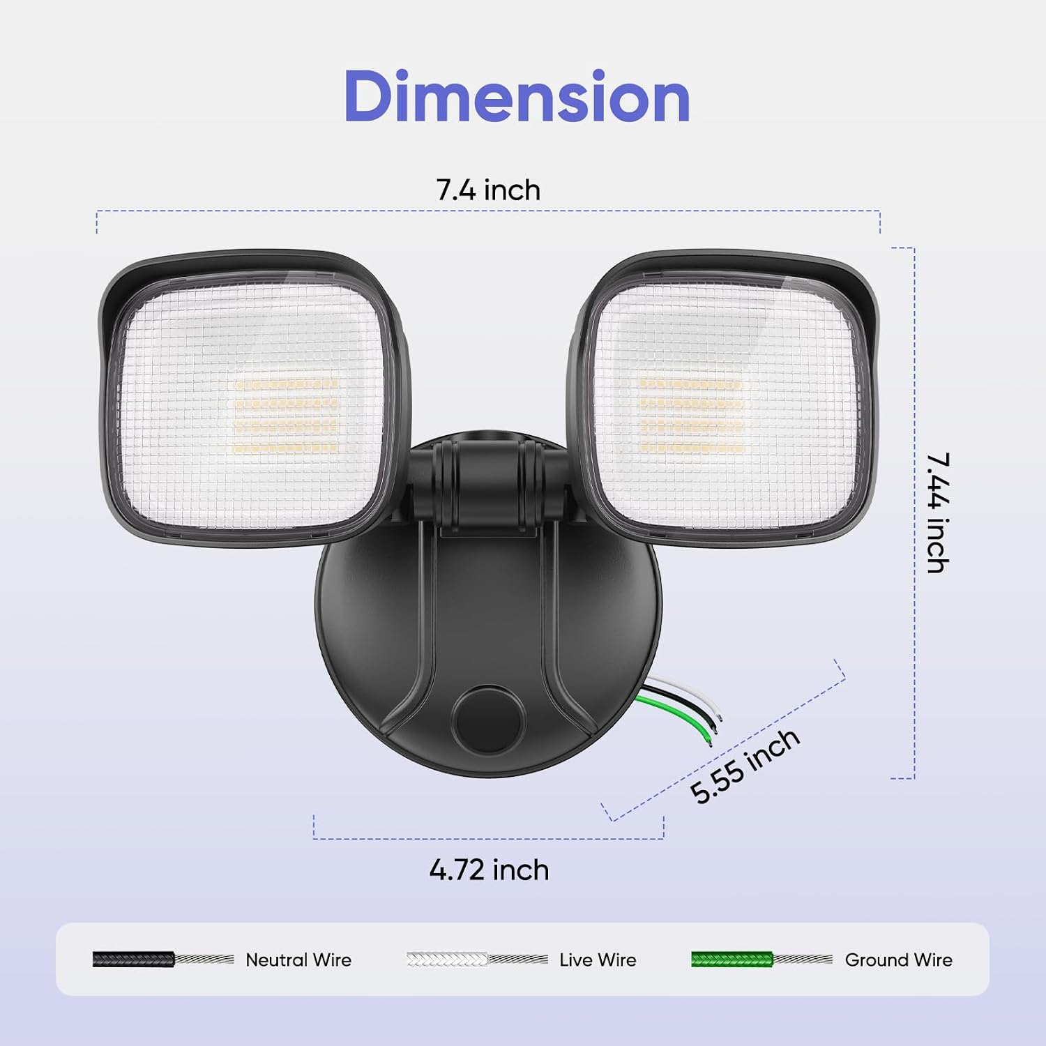 35W Outdoor Flood Lights, Switch Controlled for Patios, Porches, Side Walls