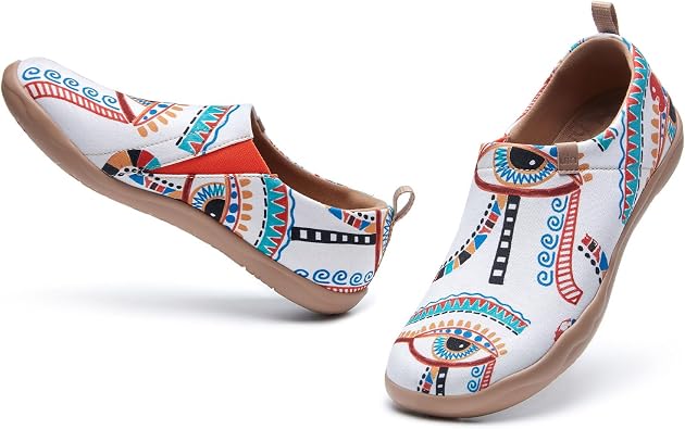 UIN Women's Art Painted Travel Shoes Slip On Loafers Comfort Lightweight Sneakers Toledo I Destination