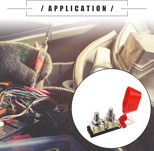 Miniatura 3 de Motoforti Kit de bloque de fusibles de terminal MRBF 30A, doble voltaje máximo 58 V para automóvil, barco marino, RV, plástico, negro, 1 juego