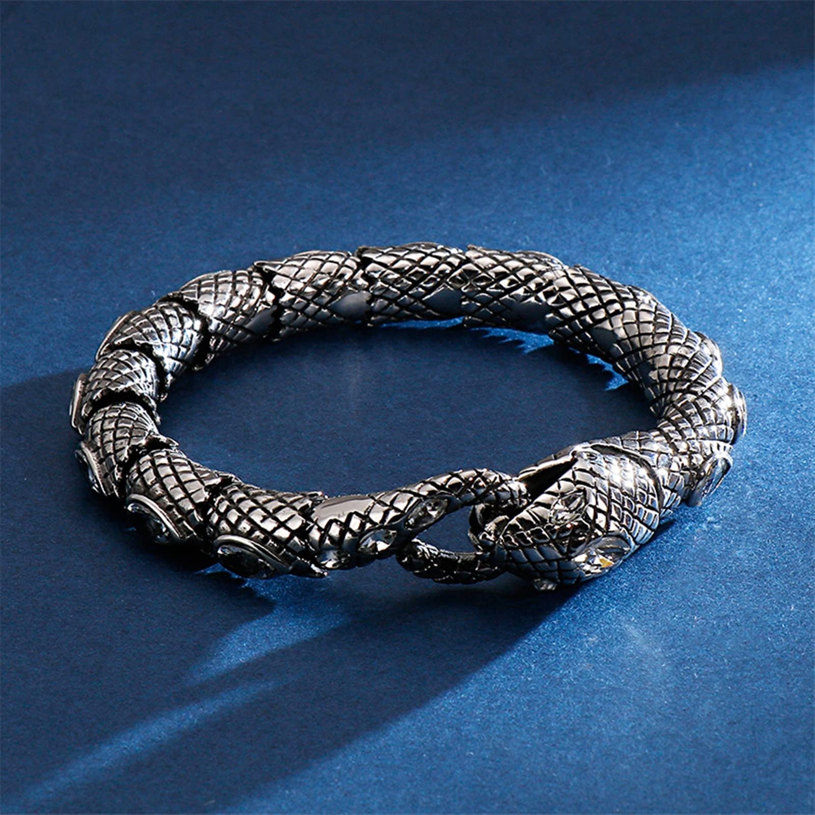 Bracelet Main, Serpent Bracelet Gourmette Argent Cadeau pour l'anniversaire de la Saint-Valentin