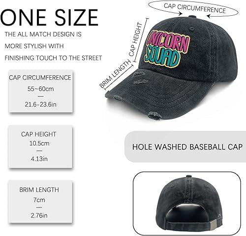 Miniatura 3 de Gorras de béisbol undefined - Gorras de golf ajustadas para mujer, gorra ligera de unicornio para escuadrón