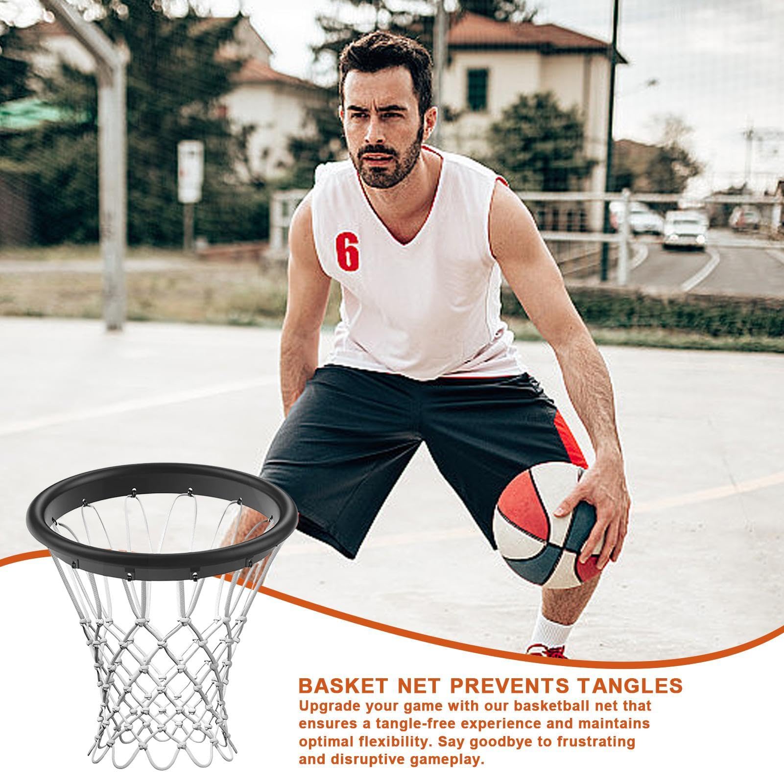 Filet Panier Basket Exterieur, Cadres De Filet De Basketball Amovible De Portable, Filet De Basketball Professionnel Résistant À La Pluie Et Au Soleil, pour Sports D'intérieur Et D'extérieur