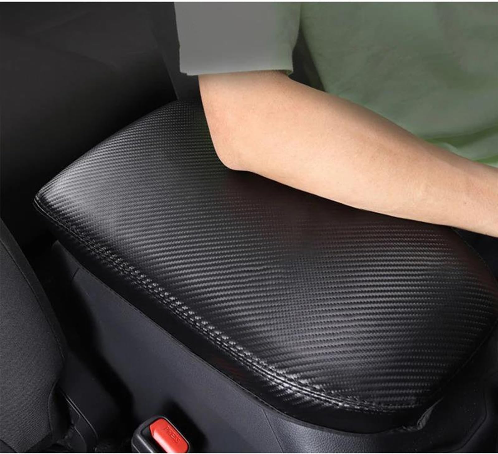 Custodia per bracciolo in pelle per RAV4 XA50 2019-2022 (fibra di carbonio)