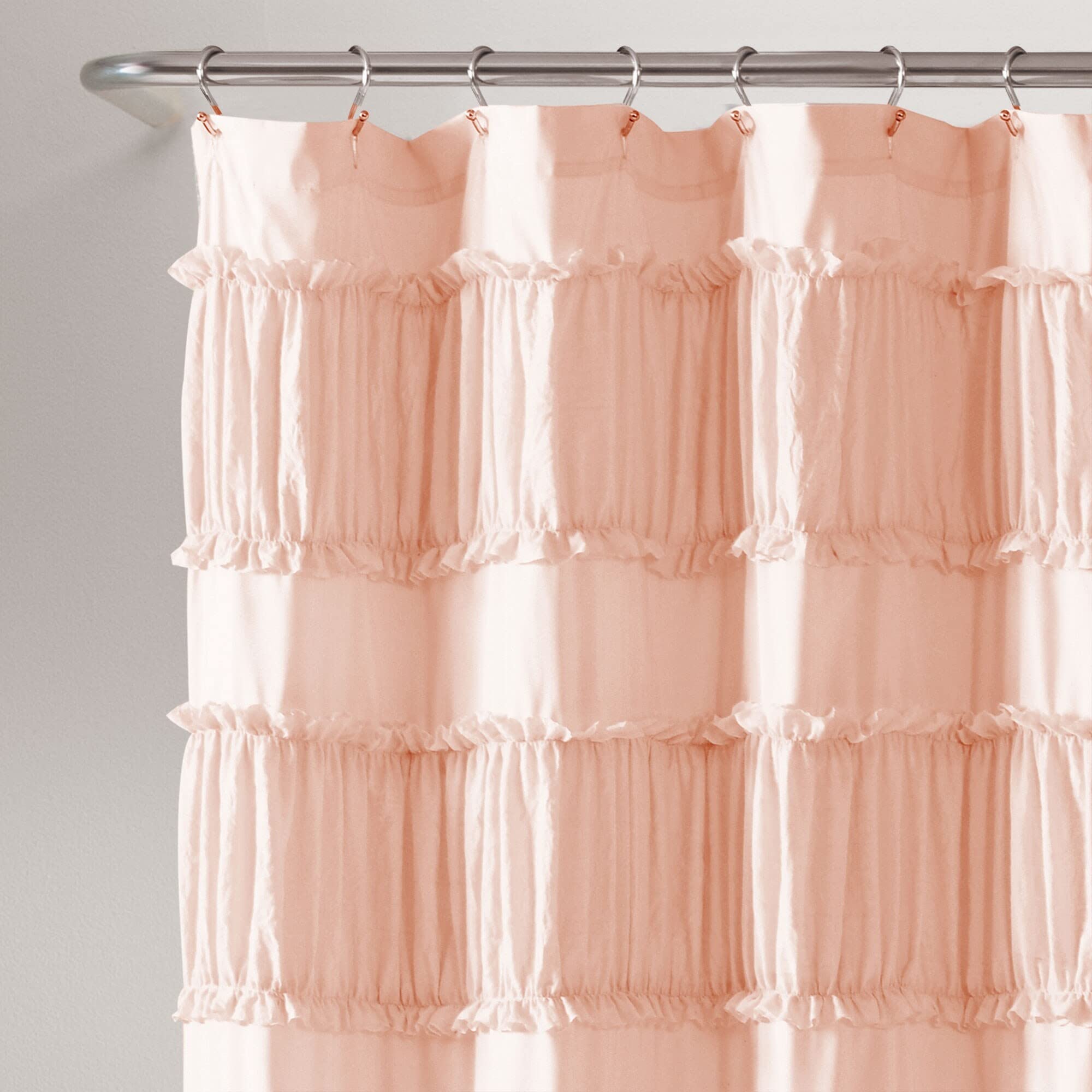 Lush Decor Rideau de Douche à Volants Nova Blush 183 x 183 cm