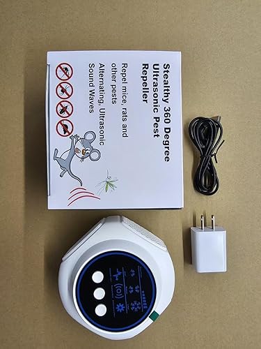 Miniatura 2 de Enchufe ultrasónico repelente de plagas para control de roedores de plagas para ratones, ratones, ratas, ardillas, murciélagos, cucarachas, arañas,
