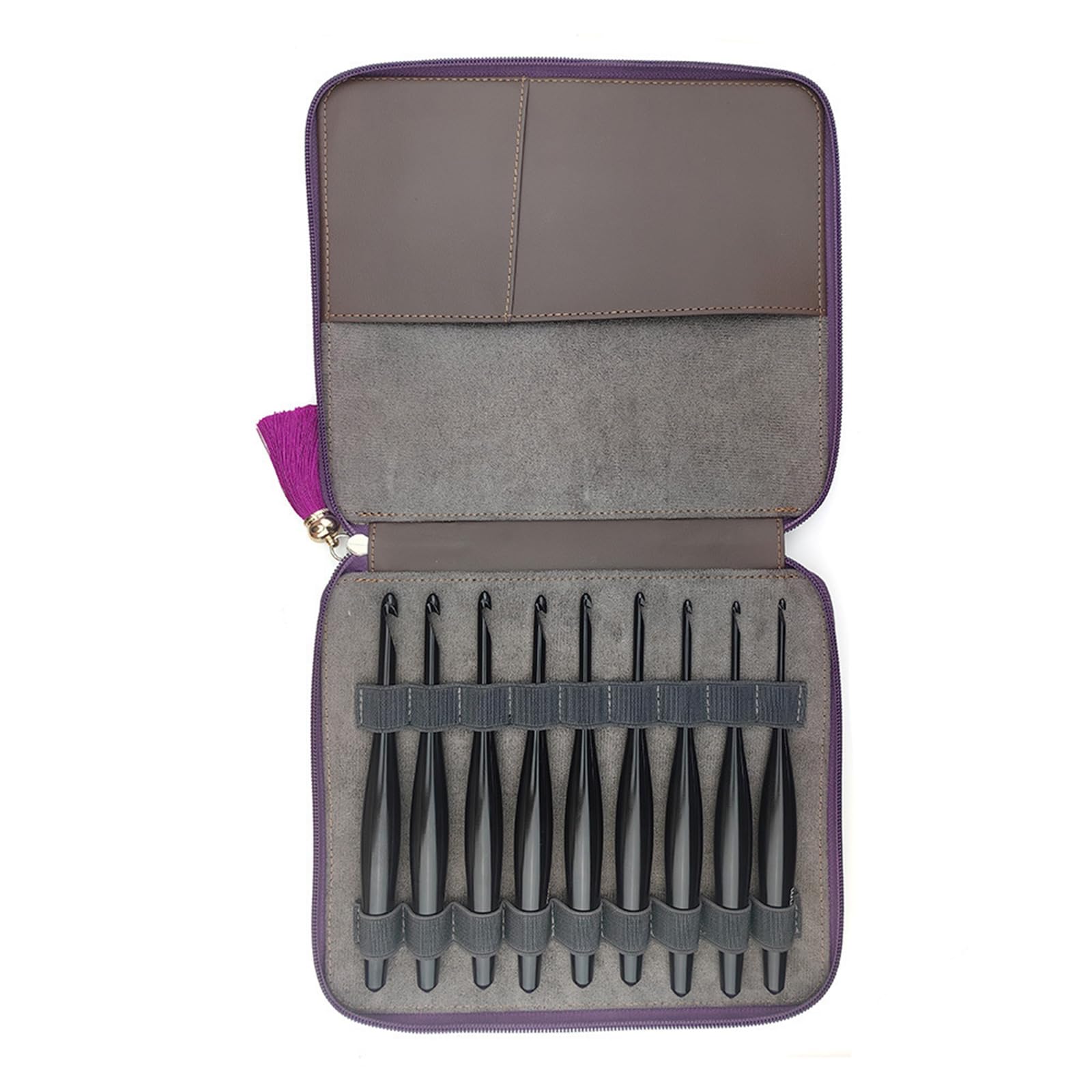 9Pcs Ergonomic Crochet Hook Aluminum Crochet Hook for Knitting Sweater Scarves Bag Socks 3.5mm-8.0mm Needle Aluminum
