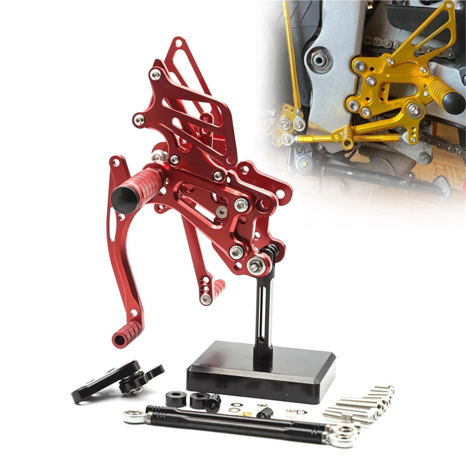 Cale-Pieds CBR600RR Aluminium CNC Anti-Glisse pour Moto Honda Recente