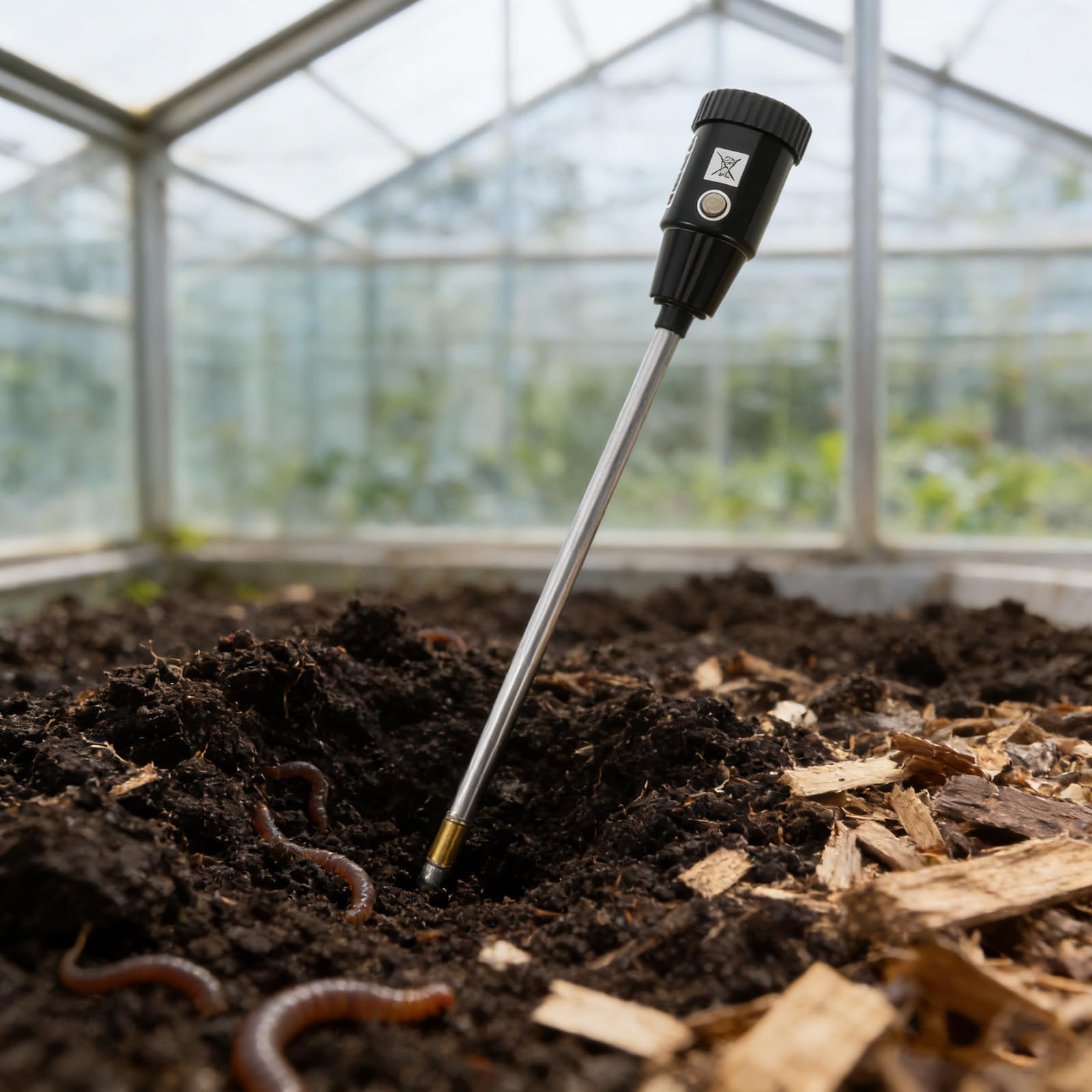 Medidor de Ph y Humedad del Suelo con Sonda de 30cm, Herramienta de Jardinería para Plantas y Cultivo en Jardín, Rápido y Preciso