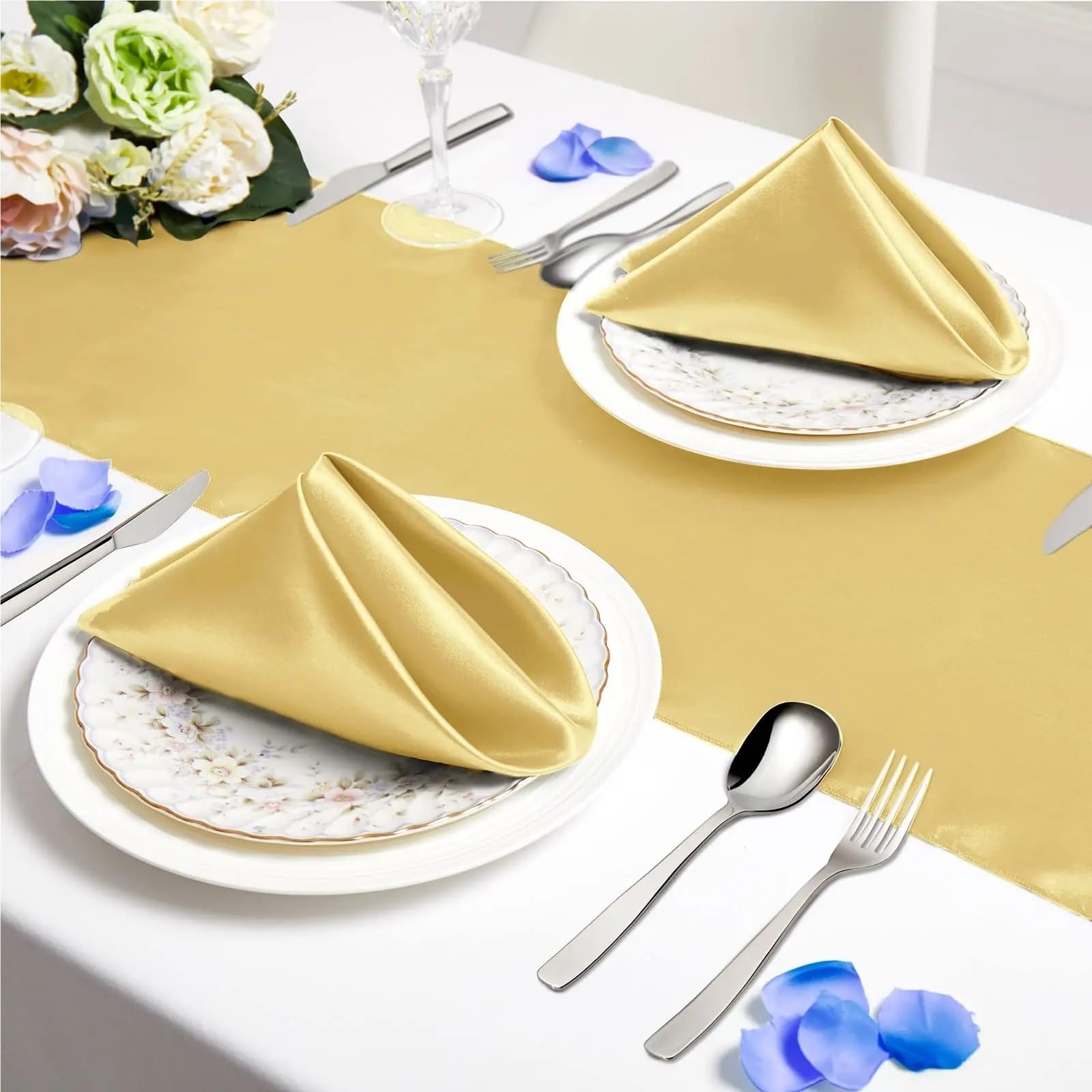 Napoles de Tela de algodón, Servilletas de Mesa, Paquete 60, 30x30 cm, satén Sedoso, cuadradas, Multicolor(60pcs Color2)
