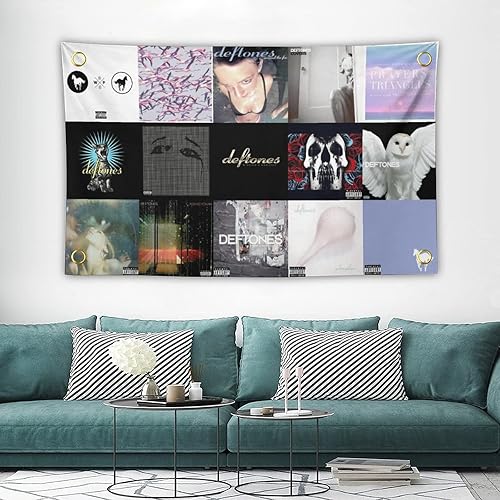 Miniatura 7 de Edazaf Tapiz de bandera de collage para dormitorio, decoración universitaria para colgar en la pared, 3 x 5 pies, póster para interiores y exteriores