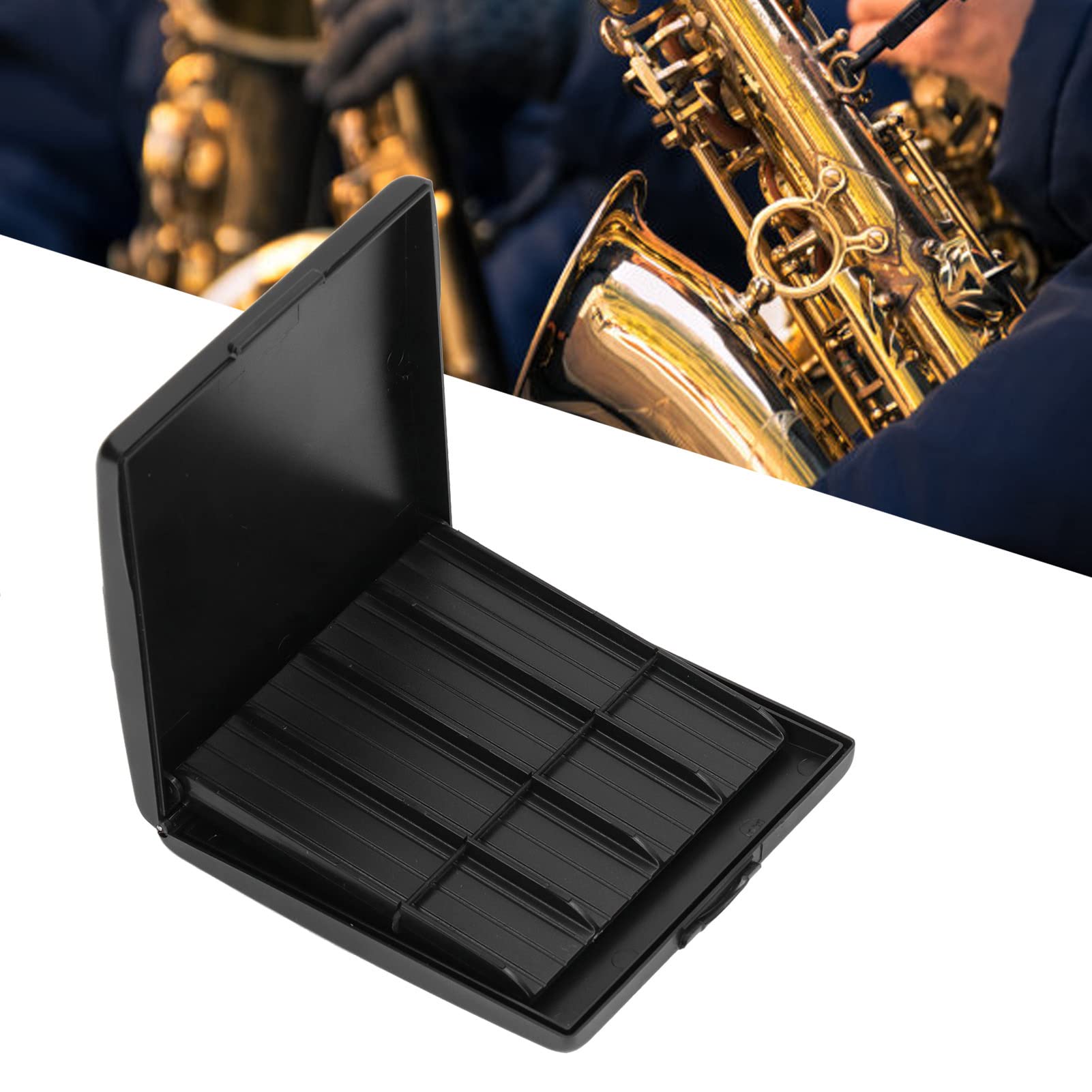Custodia per Ance, 8 Pezzi in ABS Resistente All'acqua e All'usura Custodia per Ance per Clarinetto per Sassofono con Scanalatura Facile da Riporre e Trasportare