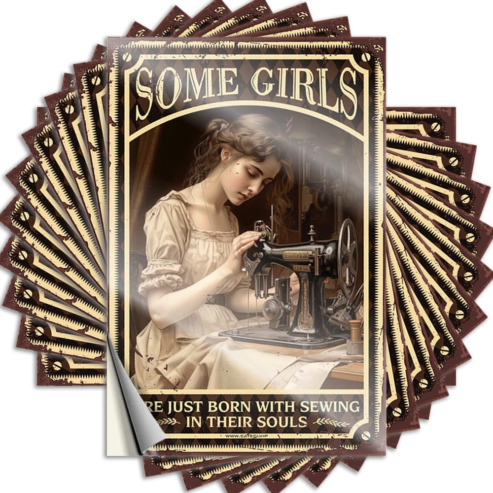 Some Girls are Just Born with Sewing in Their Souls Assorted Cool Decor - Sticker Haves Removable Vinyl Decal(8X12CM)