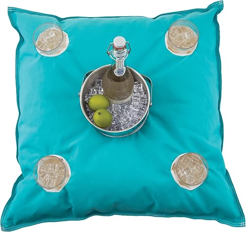 Kai Floating Cocktail Caddy, Pool Drink Holder, Fade-Resistant Marine Grade Fabric, Pool Accessories, 28 in x 28 in