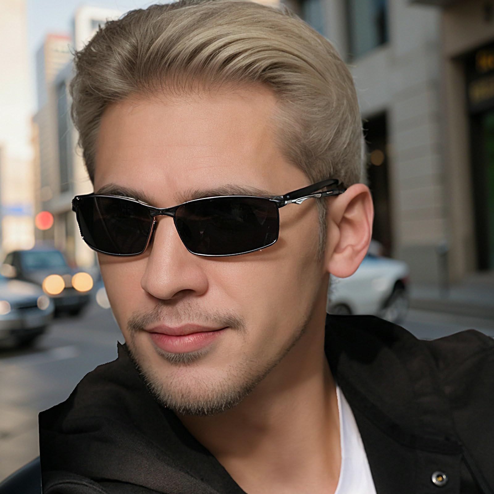 COTIA Gafas de sol deportivas de lectura completa para hombre, para conducción al aire libre, clásicas, para lectura presbicia, gafas de sol